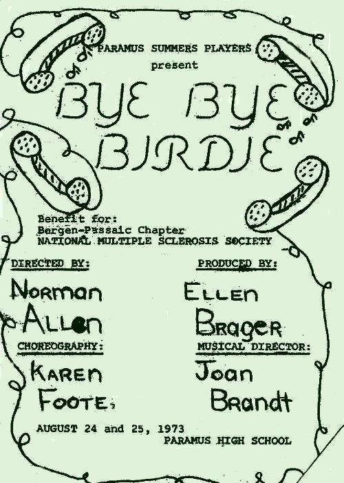 Bye Bye Birdie Program -Aug. 1973- front cover