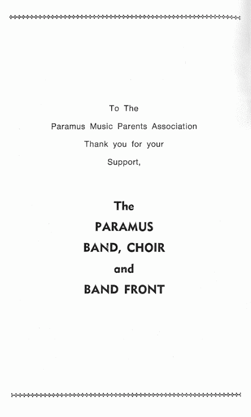 Concert in Burlington, Vermont - April 6, 1979 - Paramus Music Parents Assn.