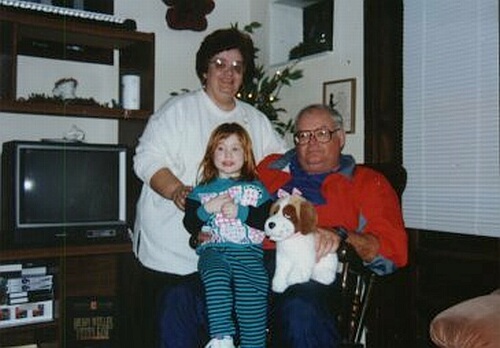 Katie Savarese with Norm and Gail Allen, 1994