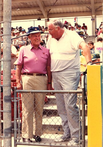 Norm and Dr John McMullin, former owner of the Houston Astros