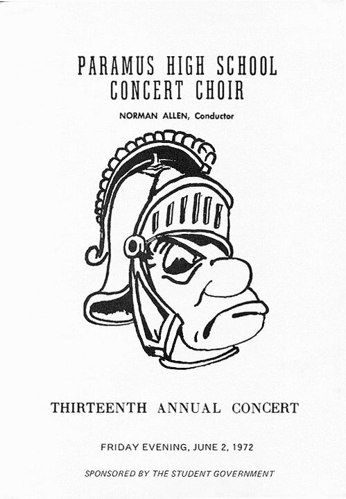 Spring Concert -June 2, 1972- Program Cover