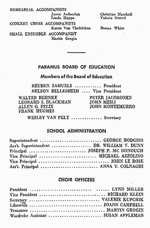 Spring Concert May 24, 1968-PHS Board of Ed.