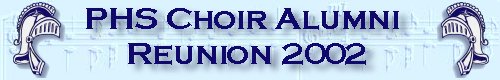 PHS Choir Alumni Reunion Logo